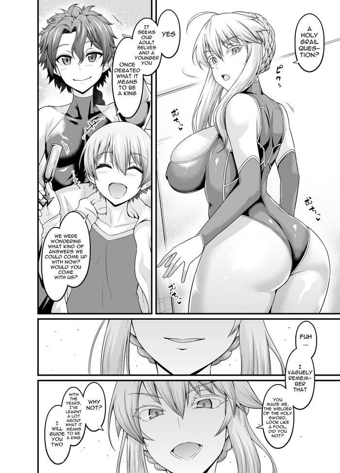 Big breasts Artoria, Seihai Mondou Futatabi | Questioning Artoria Again About The Holy Grail- Fate grand order hentai School Swimsuits